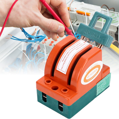 Knife Safety Switch 2 Pole 63A AC 220V Single Throw ABS Copper Disconnect Knife Switch for Fail Safe Circuit V1294-YM0523-3114220024811