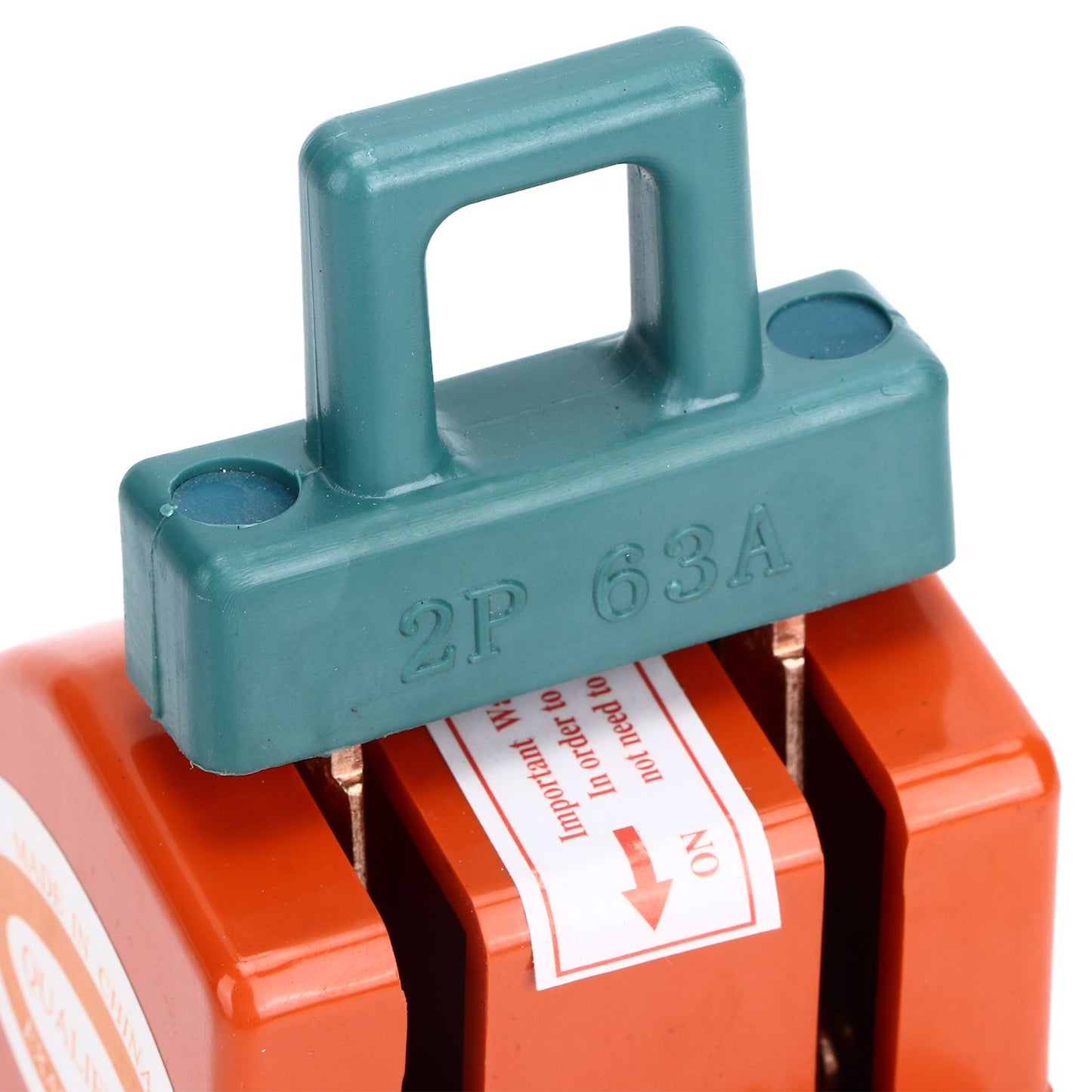 Knife Safety Switch 2 Pole 63A AC 220V Single Throw ABS Copper Disconnect Knife Switch for Fail Safe Circuit V1294-YM0523-3114220024811