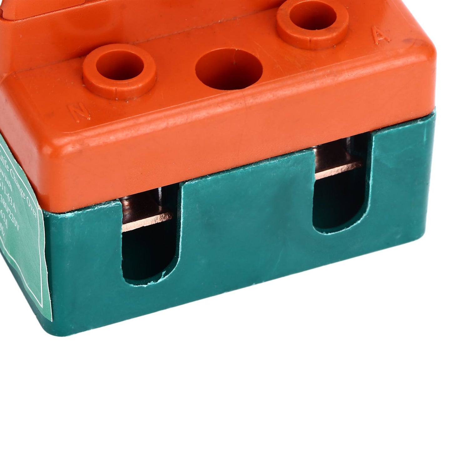Knife Safety Switch 2 Pole 63A AC 220V Single Throw ABS Copper Disconnect Knife Switch for Fail Safe Circuit V1294-YM0523-3114220024811