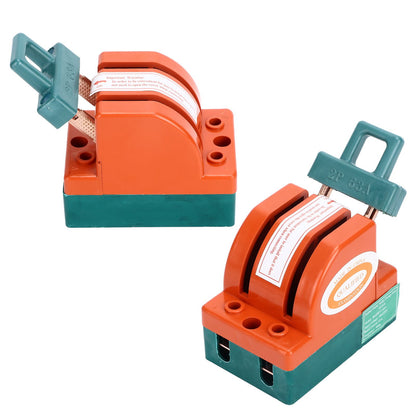 Knife Safety Switch 2 Pole 63A AC 220V Single Throw ABS Copper Disconnect Knife Switch for Fail Safe Circuit V1294-YM0523-3114220024811