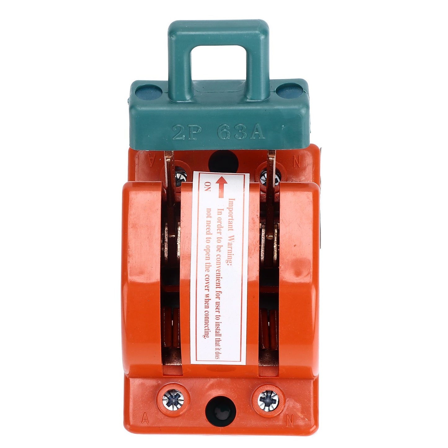 Knife Safety Switch 2 Pole 63A AC 220V Single Throw ABS Copper Disconnect Knife Switch for Fail Safe Circuit V1294-YM0523-3114220024811