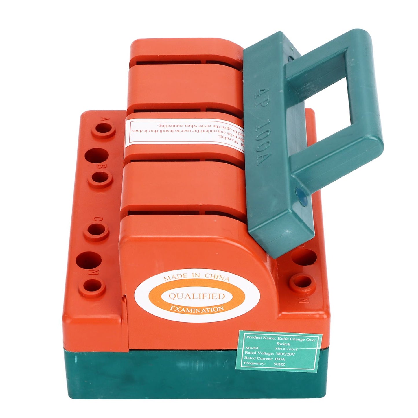 Knife Safety Switch 4P Single Throw 100A AC 380V Terminal Connection Disconnect Knife Switch for Power V1294-YM0523-3114220024911