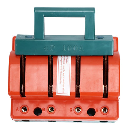 Knife Safety Switch 4P Single Throw 100A AC 380V Terminal Connection Disconnect Knife Switch for Power V1294-YM0523-3114220024911