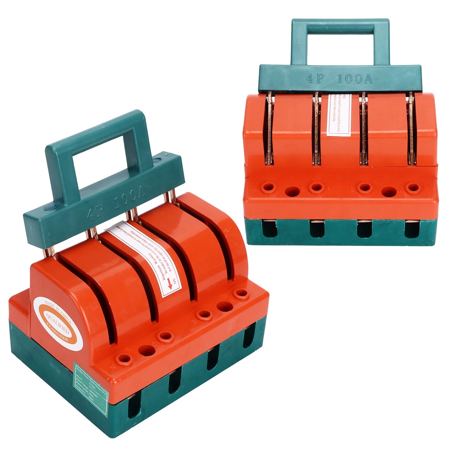 Knife Safety Switch 4P Single Throw 100A AC 380V Terminal Connection Disconnect Knife Switch for Power V1294-YM0523-3114220024911