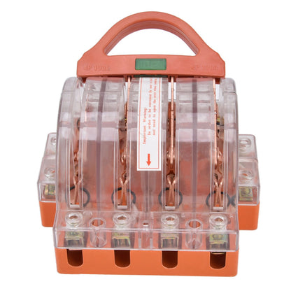 Knife Safety Switch AC380V 100A 4 Pole Double Throw Transparent Shell LED Indicators Disconnect Knife Switch V1294-YM0523-3114220025111