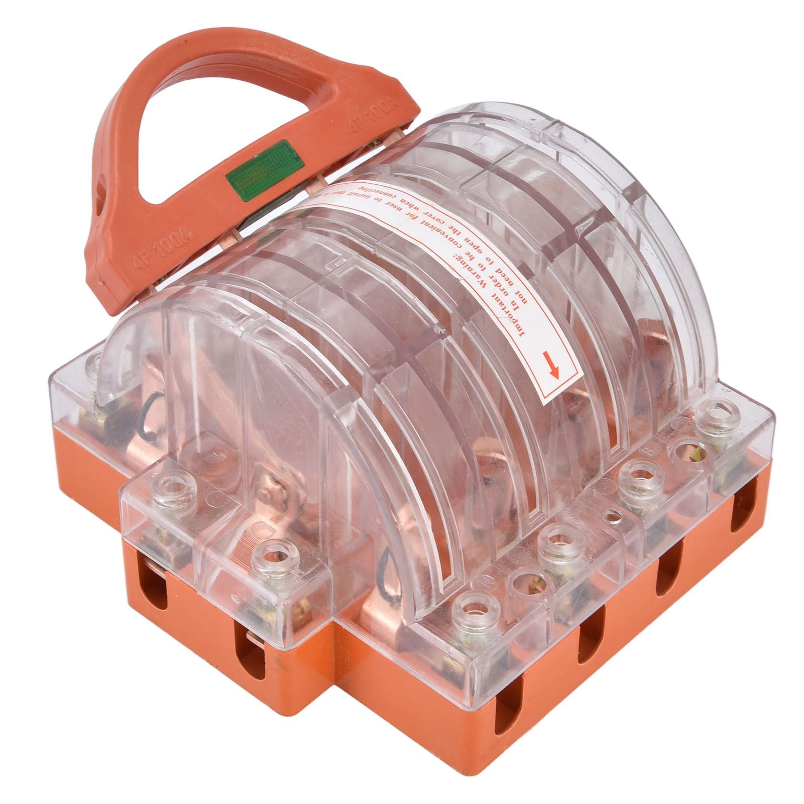 Knife Safety Switch AC380V 100A 4 Pole Double Throw Transparent Shell LED Indicators Disconnect Knife Switch V1294-YM0523-3114220025111
