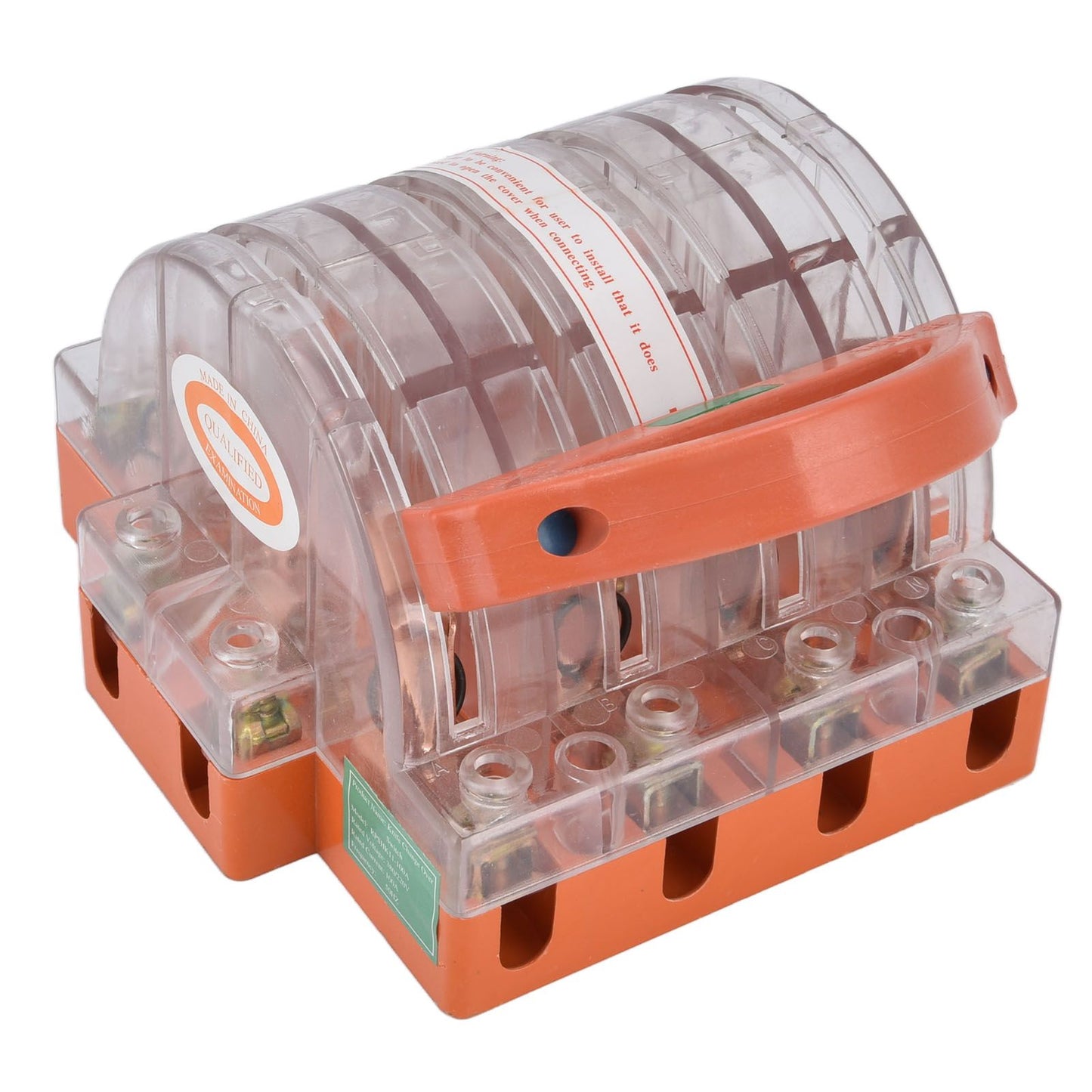 Knife Safety Switch AC380V 100A 4 Pole Double Throw Transparent Shell LED Indicators Disconnect Knife Switch V1294-YM0523-3114220025111