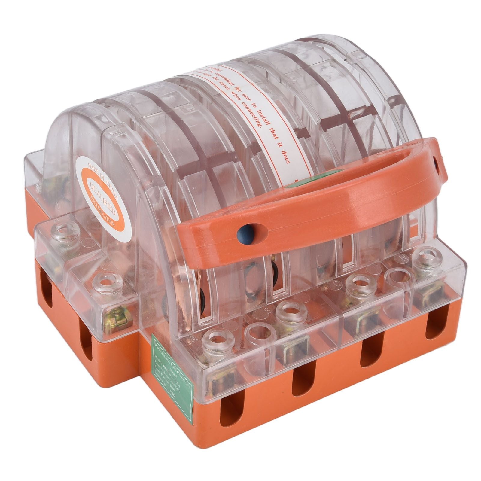 Knife Safety Switch AC380V 100A 4 Pole Double Throw Transparent Shell LED Indicators Disconnect Knife Switch V1294-YM0523-3114220025111