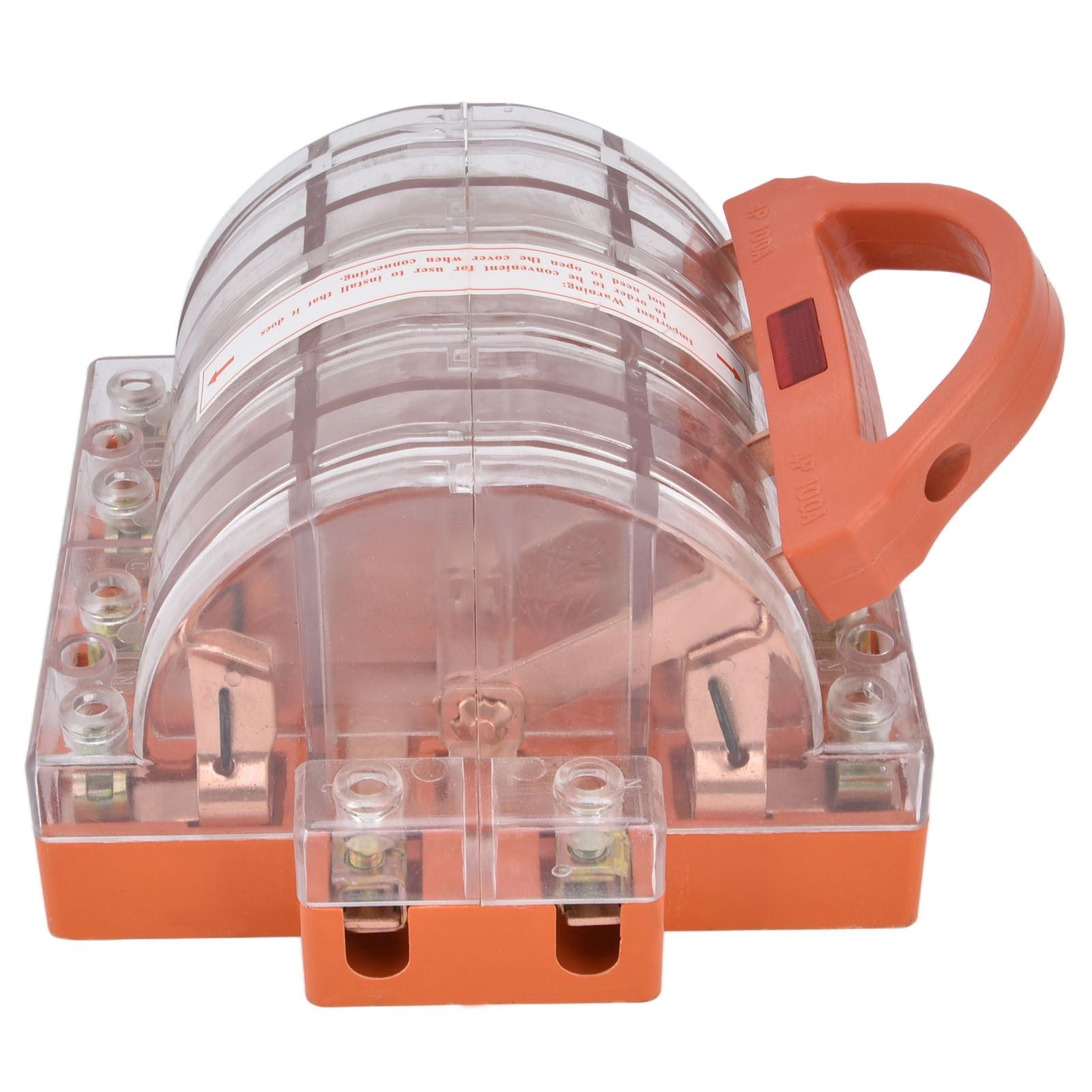Knife Safety Switch AC380V 100A 4 Pole Double Throw Transparent Shell LED Indicators Disconnect Knife Switch V1294-YM0523-3114220025111