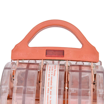 Knife Safety Switch AC380V 100A 4 Pole Double Throw Transparent Shell LED Indicators Disconnect Knife Switch V1294-YM0523-3114220025111