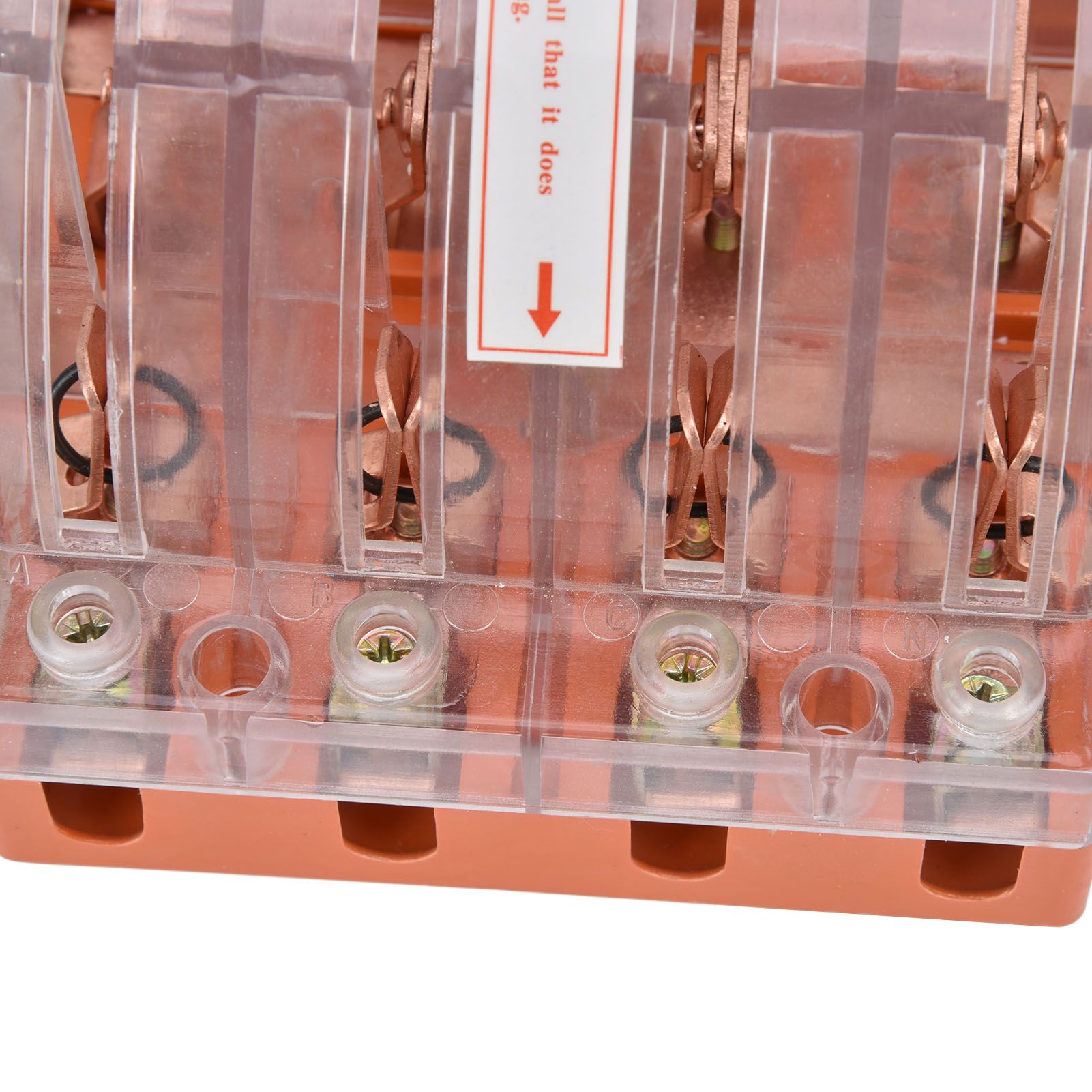 Knife Safety Switch AC380V 100A 4 Pole Double Throw Transparent Shell LED Indicators Disconnect Knife Switch V1294-YM0523-3114220025111