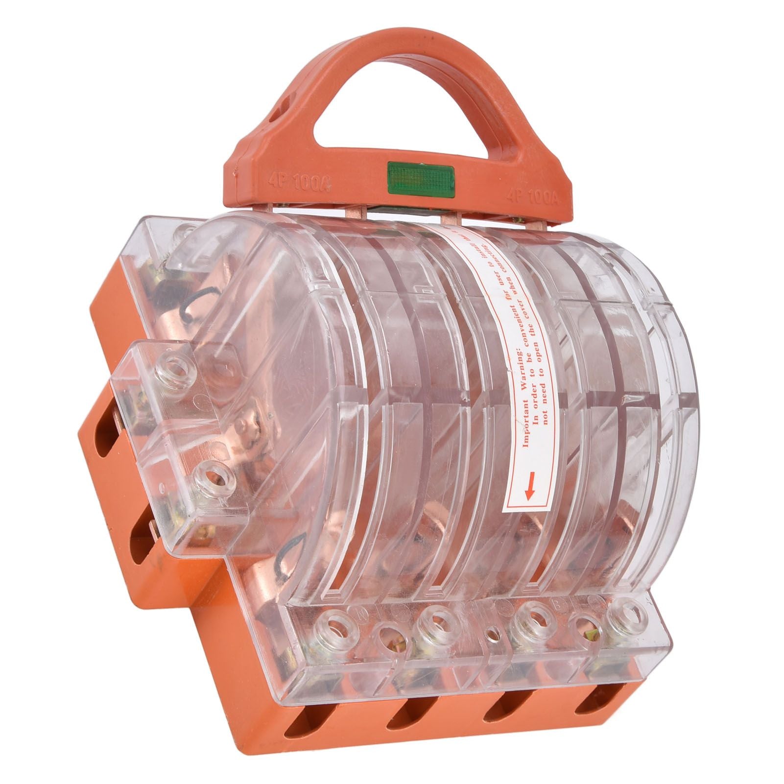 Knife Safety Switch AC380V 100A 4 Pole Double Throw Transparent Shell LED Indicators Disconnect Knife Switch V1294-YM0523-3114220025111