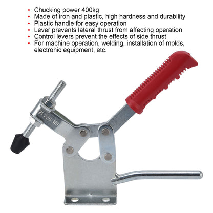 Hand Tool Toggle Clamp Chucking Power 400kg Plastic Handle Double Handle Clamp for Home Decoration Equipment V1294-YM0523-3114220026111