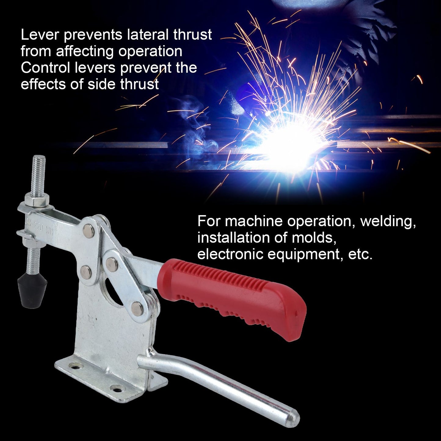 Hand Tool Toggle Clamp Chucking Power 400kg Plastic Handle Double Handle Clamp for Home Decoration Equipment V1294-YM0523-3114220026111