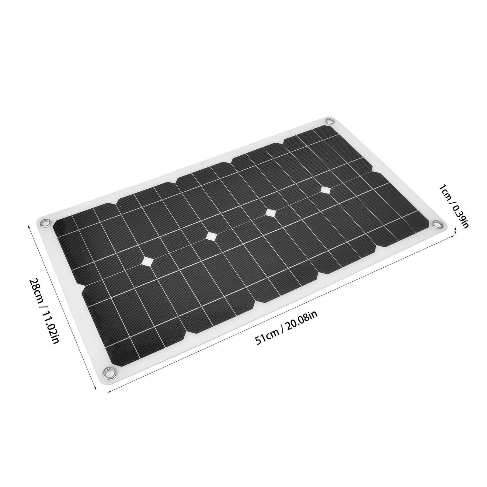 18V 100W Solar Panel Waterproof Solar Charging Panel Outdoor Battery Charger for Household Car Boat V1294-YM0523-3114220026911