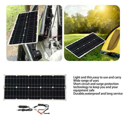 18V 100W Solar Panel Waterproof Solar Charging Panel Outdoor Battery Charger for Household Car Boat V1294-YM0523-3114220026911