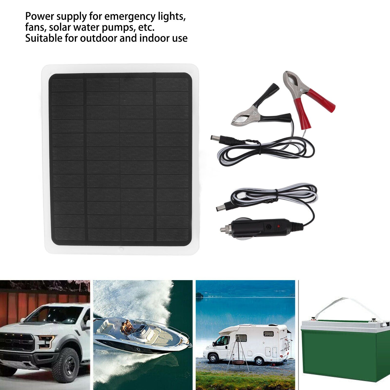 Solar Panel 2A 5W Monocrystalline Silicon Flexible Waterproof USB Output Solar Battery Charger for Emergency V1294-YM0523-3114220027111