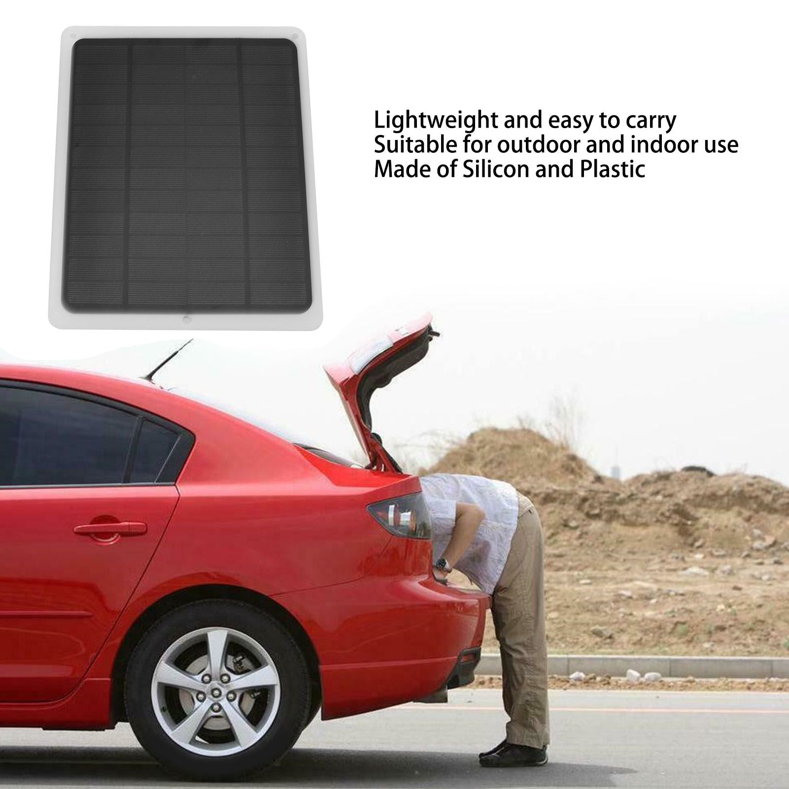 Solar Panel 2A 5W Monocrystalline Silicon Flexible Waterproof USB Output Solar Battery Charger for Emergency V1294-YM0523-3114220027111