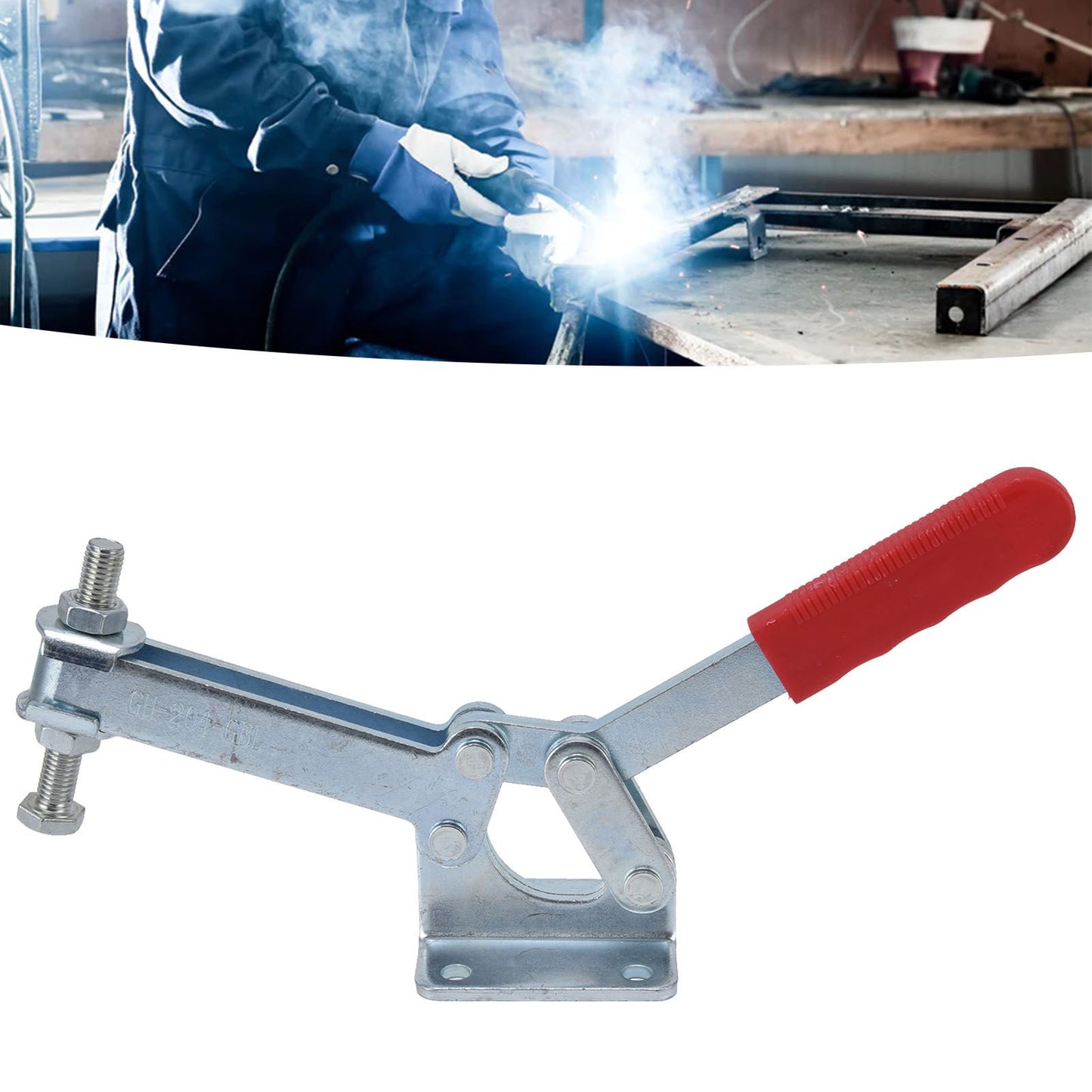 Toggle Clamp Large 630kg Holding Force Heavy Duty Horizontal Quick Release Clamp Fixing Fixture V1294-YM0523-3114220027211