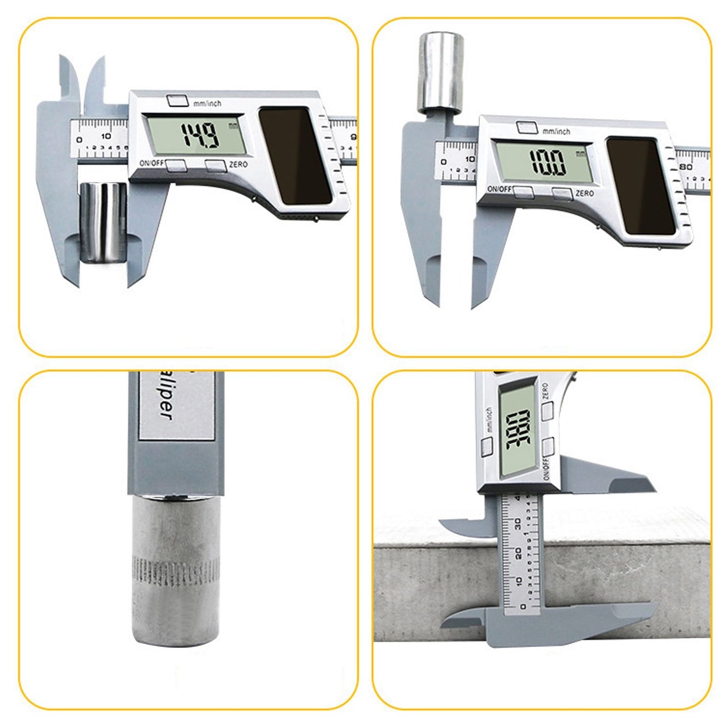 Solar Plastic Caliper 0-150mm Electronic Digital Display Caliper for Engineering Surveying Angle Measurement V1294-YM0523-3114220027411