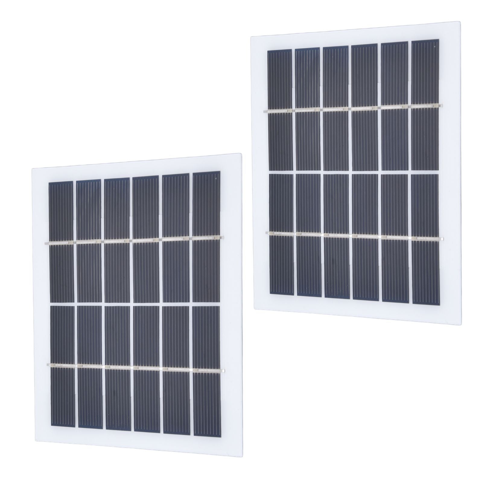 2 Pcs Portable Solar Panel 2W 6V Mini Solar Cells High Conversion Efficiency for Household Lighting System V1294-YM0523-3114220027811