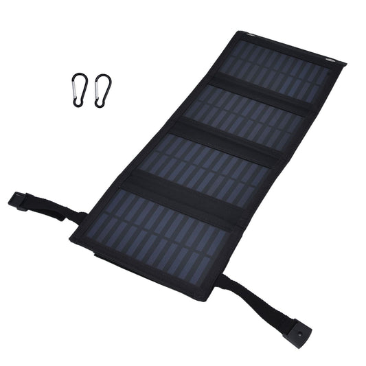 20W Solar Charger 2A 5V High Conversion Rate Solar 4 Folding Bag with USB Output Waterproof Solar Charger for V1294-YM0523-3114220028211