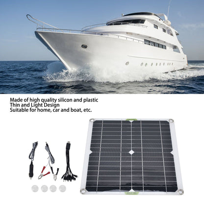 Portable Solar Panel 200W 5V Waterproof Lightweight Thin Design Solar Charger Board for Household Car Ship V1294-YM0523-3114220028411