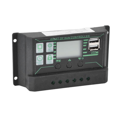 Solar Charge Discharge Controller Adjustable LCD Display PWM Dual USB Photovoltaic MPPT Solar Panel Regulator V1294-YM0523-3114220028511