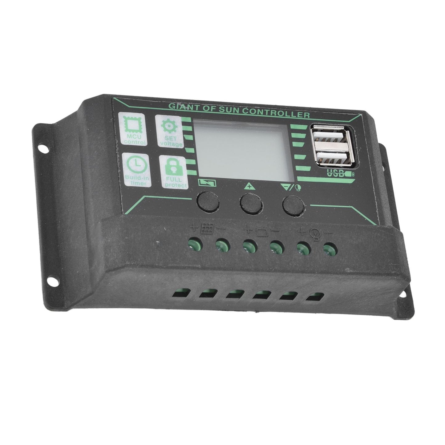 Solar Charge Discharge Controller Adjustable LCD Display PWM Dual USB Photovoltaic MPPT Solar Panel Regulator V1294-YM0523-3114220028511