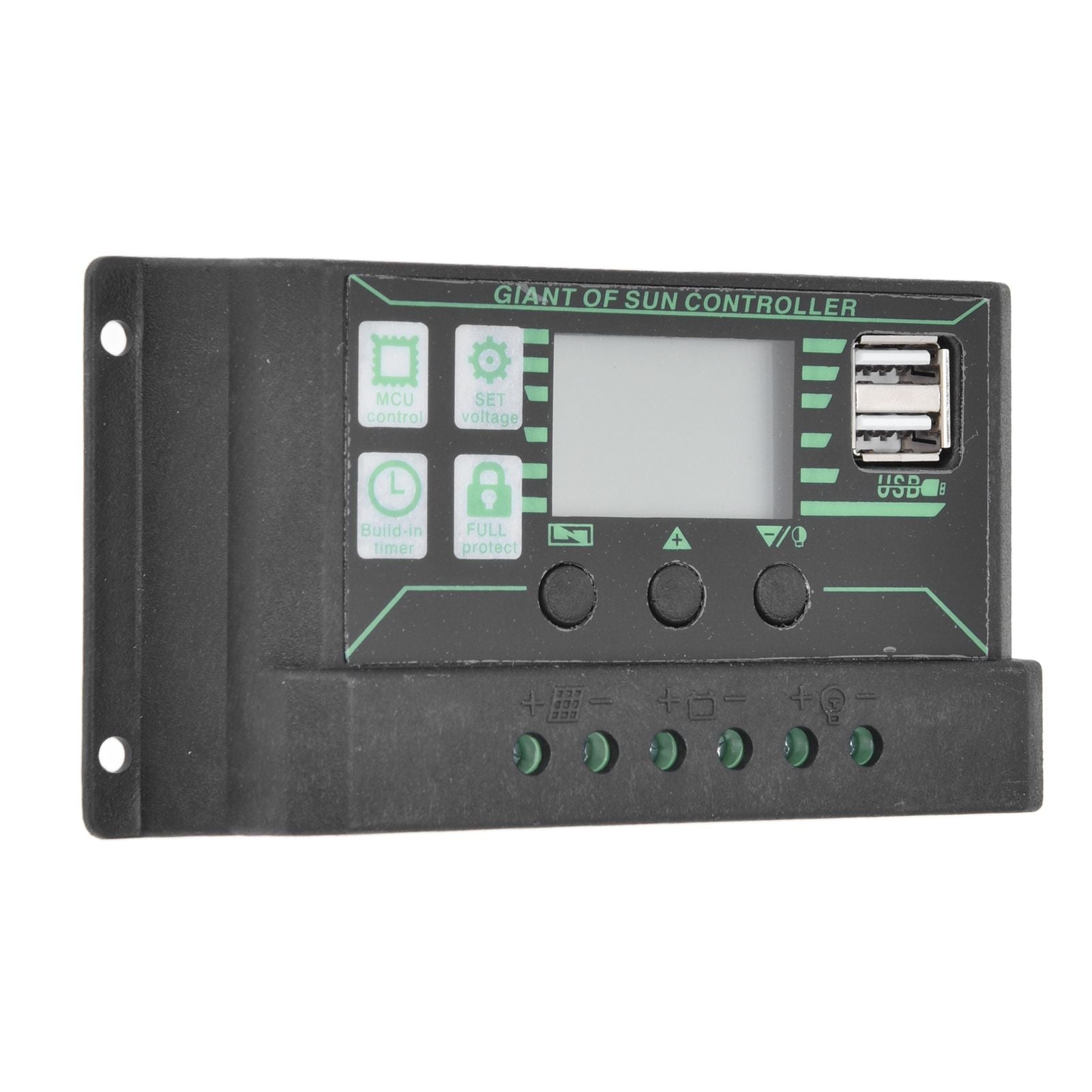 Solar Charge Discharge Controller Adjustable LCD Display PWM Dual USB Photovoltaic MPPT Solar Panel Regulator V1294-YM0523-3114220028511