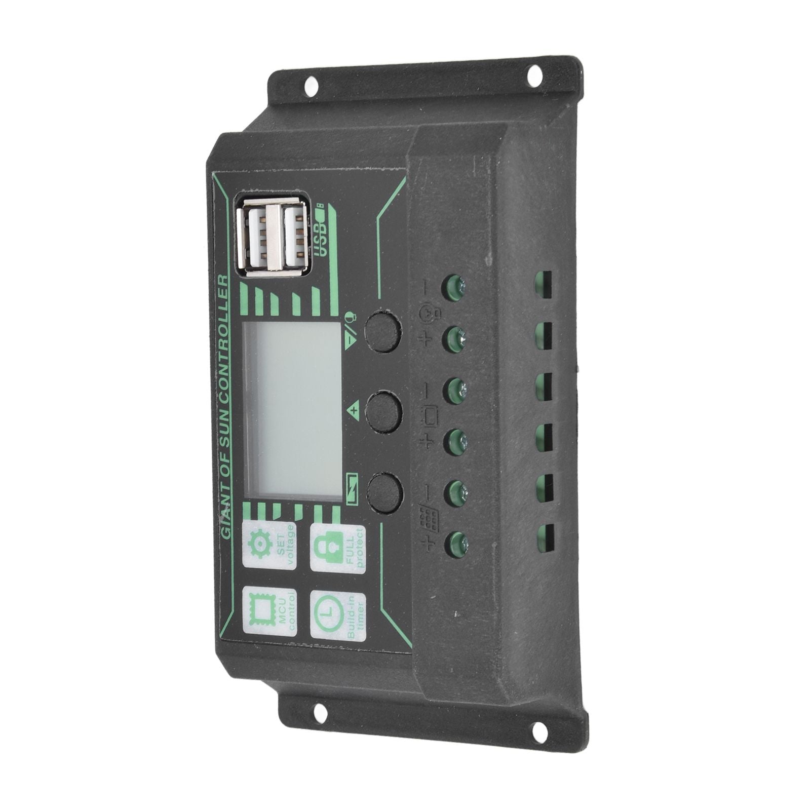 Solar Charge Discharge Controller Adjustable LCD Display PWM Dual USB Photovoltaic MPPT Solar Panel Regulator V1294-YM0523-3114220028511