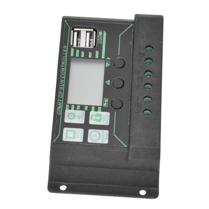 Solar Charge Discharge Controller Adjustable LCD Display PWM Dual USB Photovoltaic MPPT Solar Panel Regulator V1294-YM0523-3114220028511