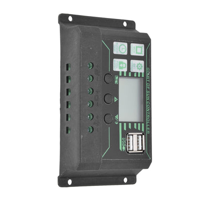 Solar Charge Discharge Controller Adjustable LCD Display PWM Dual USB Photovoltaic MPPT Solar Panel Regulator V1294-YM0523-3114220028511