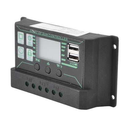 Solar Charge Discharge Controller Adjustable LCD Display PWM Dual USB Photovoltaic MPPT Solar Panel Regulator V1294-YM0523-3114220028512