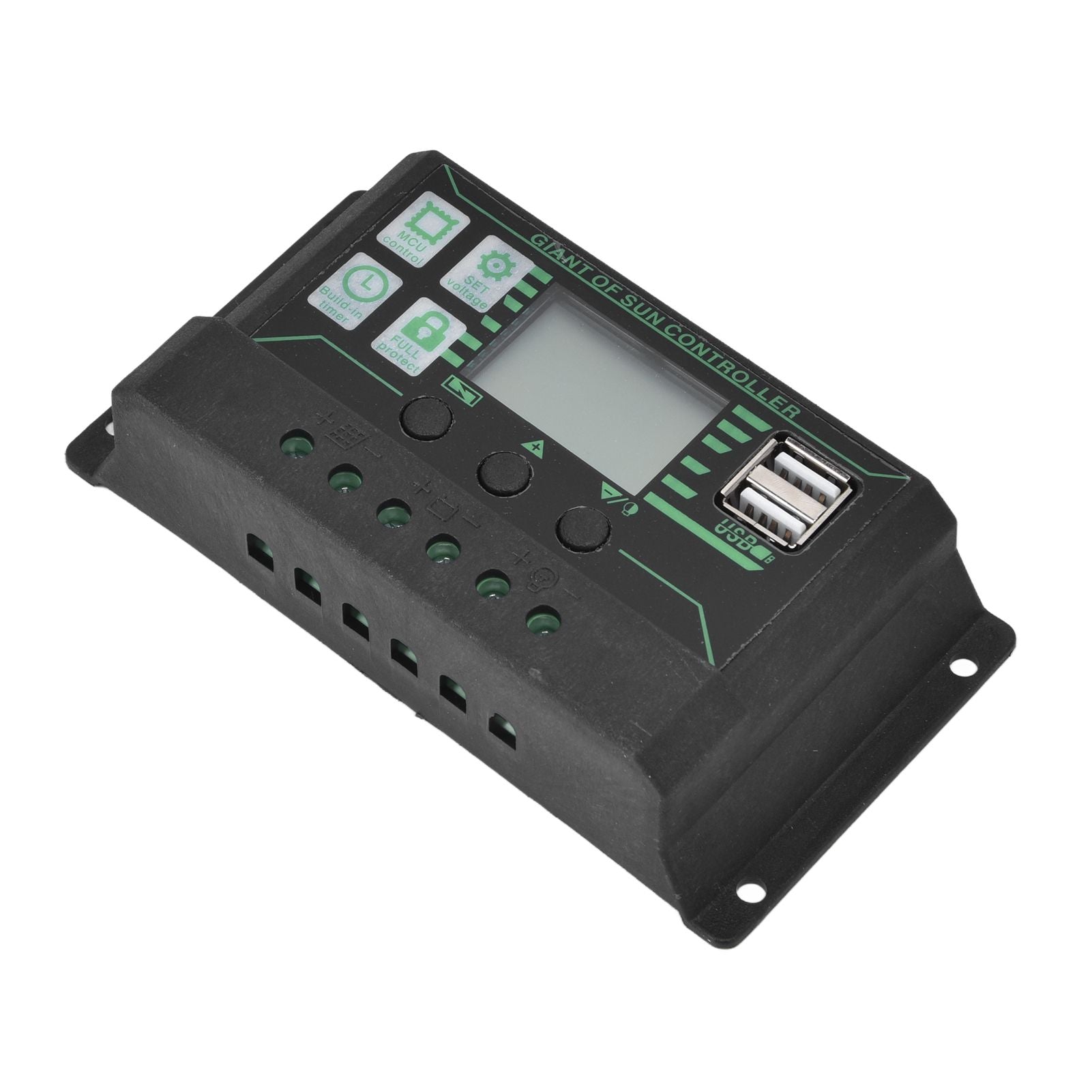 Solar Charge Discharge Controller Adjustable LCD Display PWM Dual USB Photovoltaic MPPT Solar Panel Regulator V1294-YM0523-3114220028512
