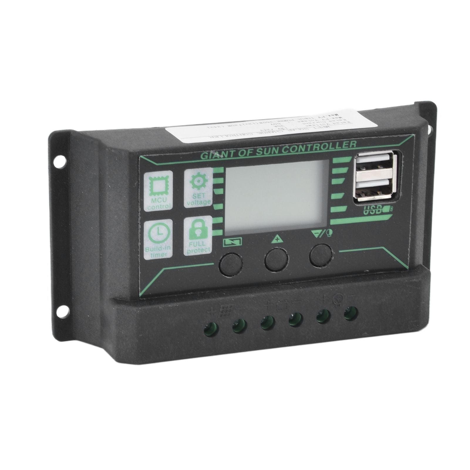 Solar Charge Discharge Controller Adjustable LCD Display PWM Dual USB Photovoltaic MPPT Solar Panel Regulator V1294-YM0523-3114220028513