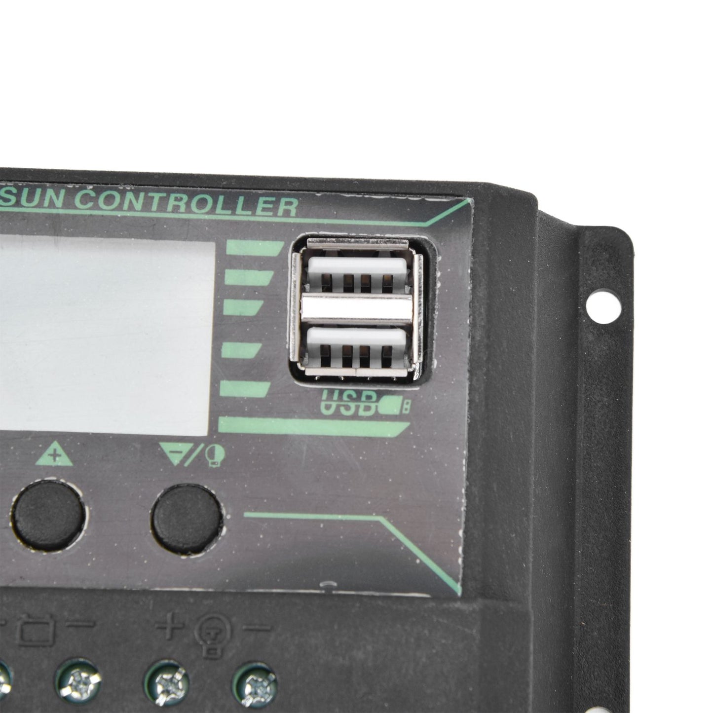 Solar Charge Discharge Controller Adjustable LCD Display PWM Dual USB Photovoltaic MPPT Solar Panel Regulator V1294-YM0523-3114220028513