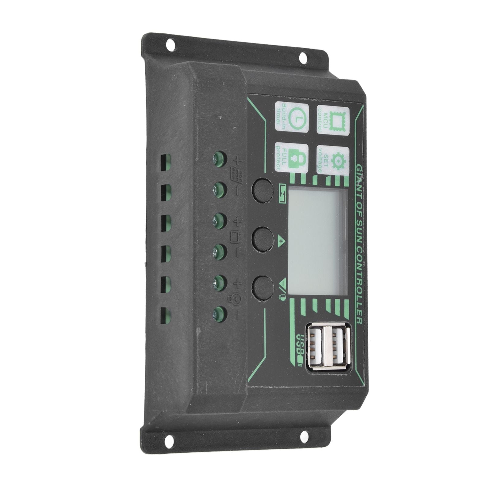 Solar Charge Discharge Controller Adjustable LCD Display PWM Dual USB Photovoltaic MPPT Solar Panel Regulator V1294-YM0523-3114220028513