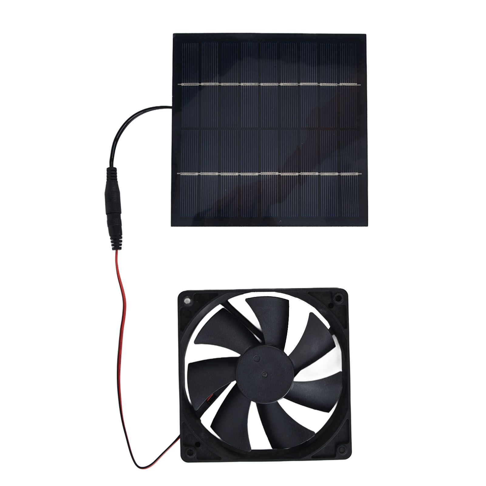 Solar Powered Exhaust Fan 10W Single Fan Waterproof Solar Panel Fan Kit for Chicken Coops Greenhouses V1294-YM0523-3114220029311