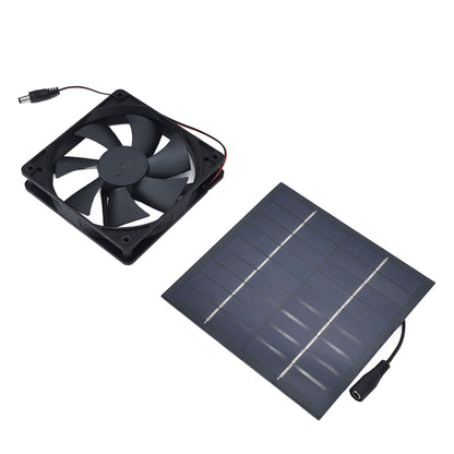 Solar Powered Exhaust Fan 10W Single Fan Waterproof Solar Panel Fan Kit for Chicken Coops Greenhouses V1294-YM0523-3114220029311