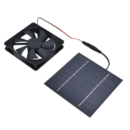 Solar Powered Exhaust Fan 10W Single Fan Waterproof Solar Panel Fan Kit for Chicken Coops Greenhouses V1294-YM0523-3114220029311