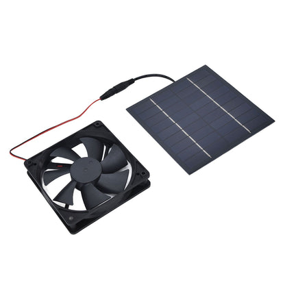 Solar Powered Exhaust Fan 10W Single Fan Waterproof Solar Panel Fan Kit for Chicken Coops Greenhouses V1294-YM0523-3114220029311