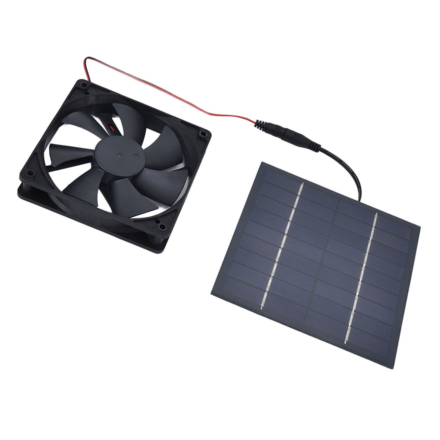 Solar Powered Exhaust Fan 10W Single Fan Waterproof Solar Panel Fan Kit for Chicken Coops Greenhouses V1294-YM0523-3114220029311
