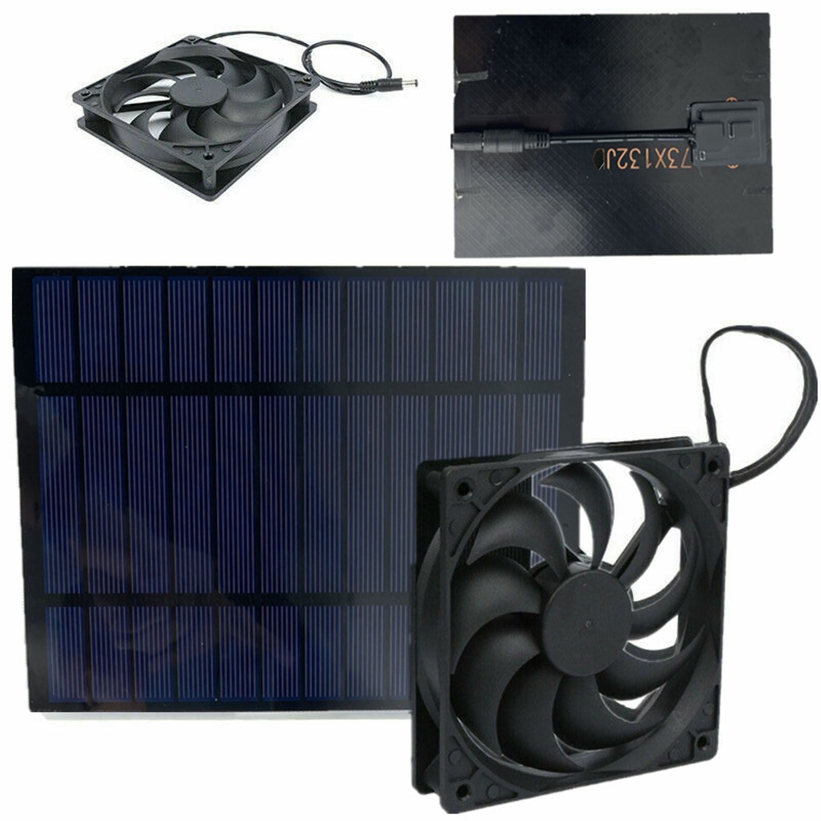 Solar Powered Exhaust Fan 10W Single Fan Waterproof Solar Panel Fan Kit for Chicken Coops Greenhouses V1294-YM0523-3114220029311
