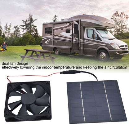 Solar Powered Exhaust Fan 10W Single Fan Waterproof Solar Panel Fan Kit for Chicken Coops Greenhouses V1294-YM0523-3114220029311