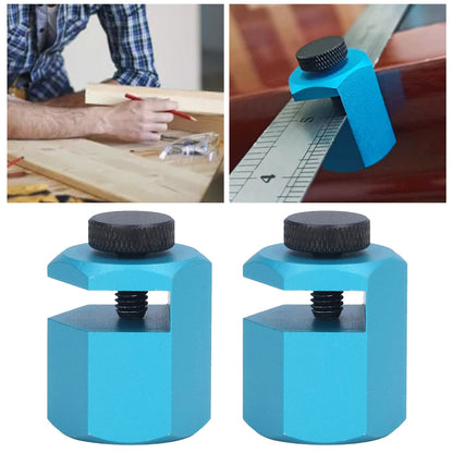Aluminium Alloy Framing Square Attachment Jig Easy Grip Stair Gauge for Layout Blue V1294-YM0523-3114220029811