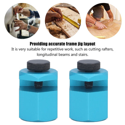 Aluminium Alloy Framing Square Attachment Jig Easy Grip Stair Gauge for Layout Blue V1294-YM0523-3114220029811