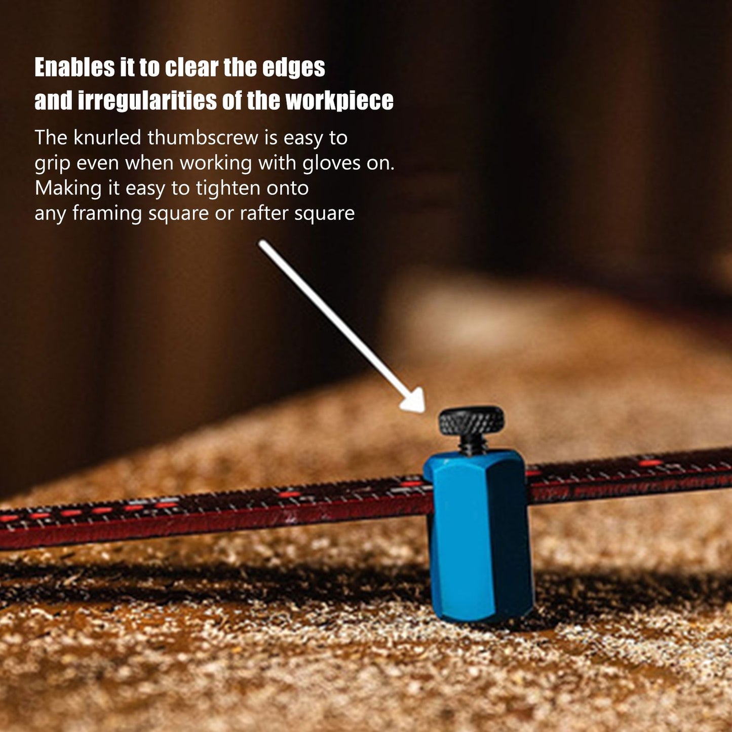Aluminium Alloy Framing Square Attachment Jig Easy Grip Stair Gauge for Layout Blue V1294-YM0523-3114220029811