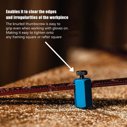 Aluminium Alloy Framing Square Attachment Jig Easy Grip Stair Gauge for Layout Blue V1294-YM0523-3114220029811