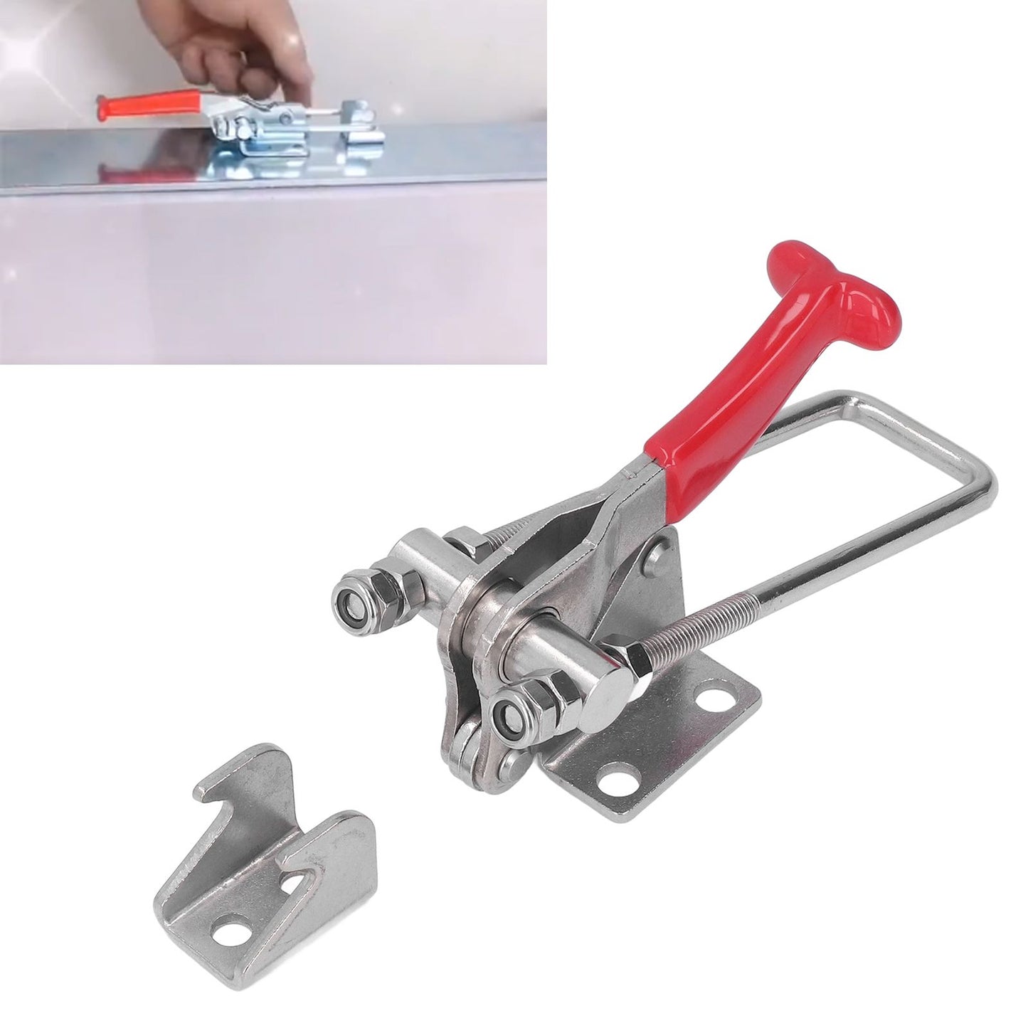 Adjustable Toggle Clamp 318kg Clamping Force Stainless Steel Toggle Clamp Latch Quick Release Lever Clamp for V1294-YM0523-3114220030411